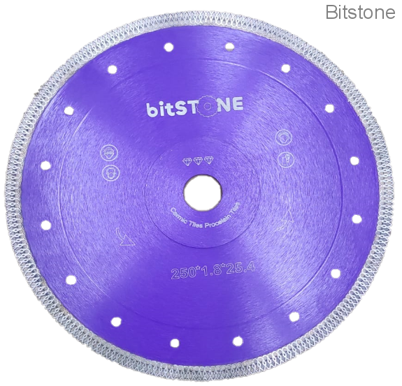 Алмазные диски по керамограниту: Диск алмазный сплошной bitSTONE Hard Ceramics (керамогранит керамика) 250мм/254 (37470923250)