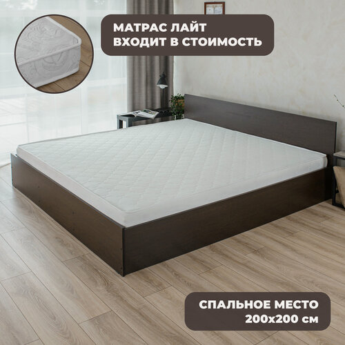 Изображение товара Двуспальная кровать Марс с матрасом Лайт (10 см), 200х200 см