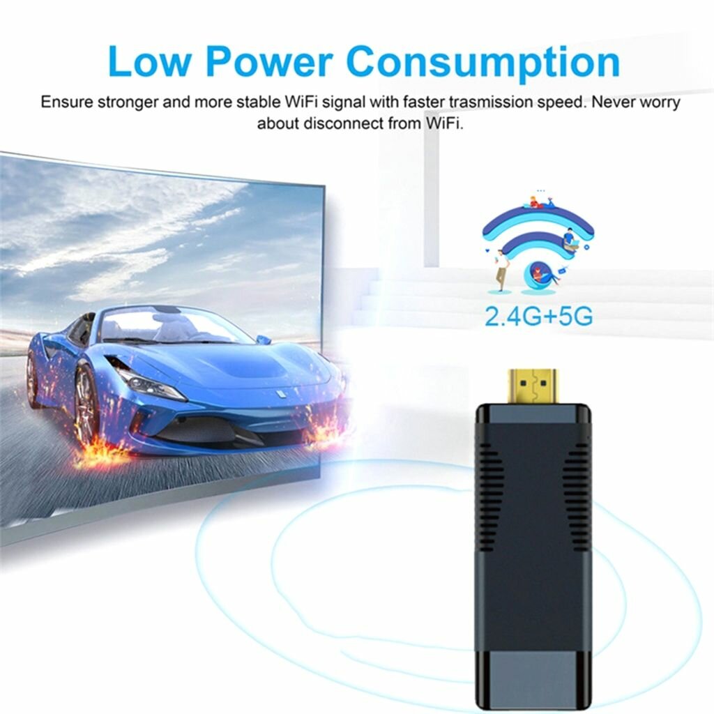 Android10 SmartTV Stick с процессором AllWinner H313, 2 ГБ ОЗУ и 16 ГБ ПЗУ, поддержка 2,4G/5G Wi-Fi и Bluetooth5.0 — фото 1