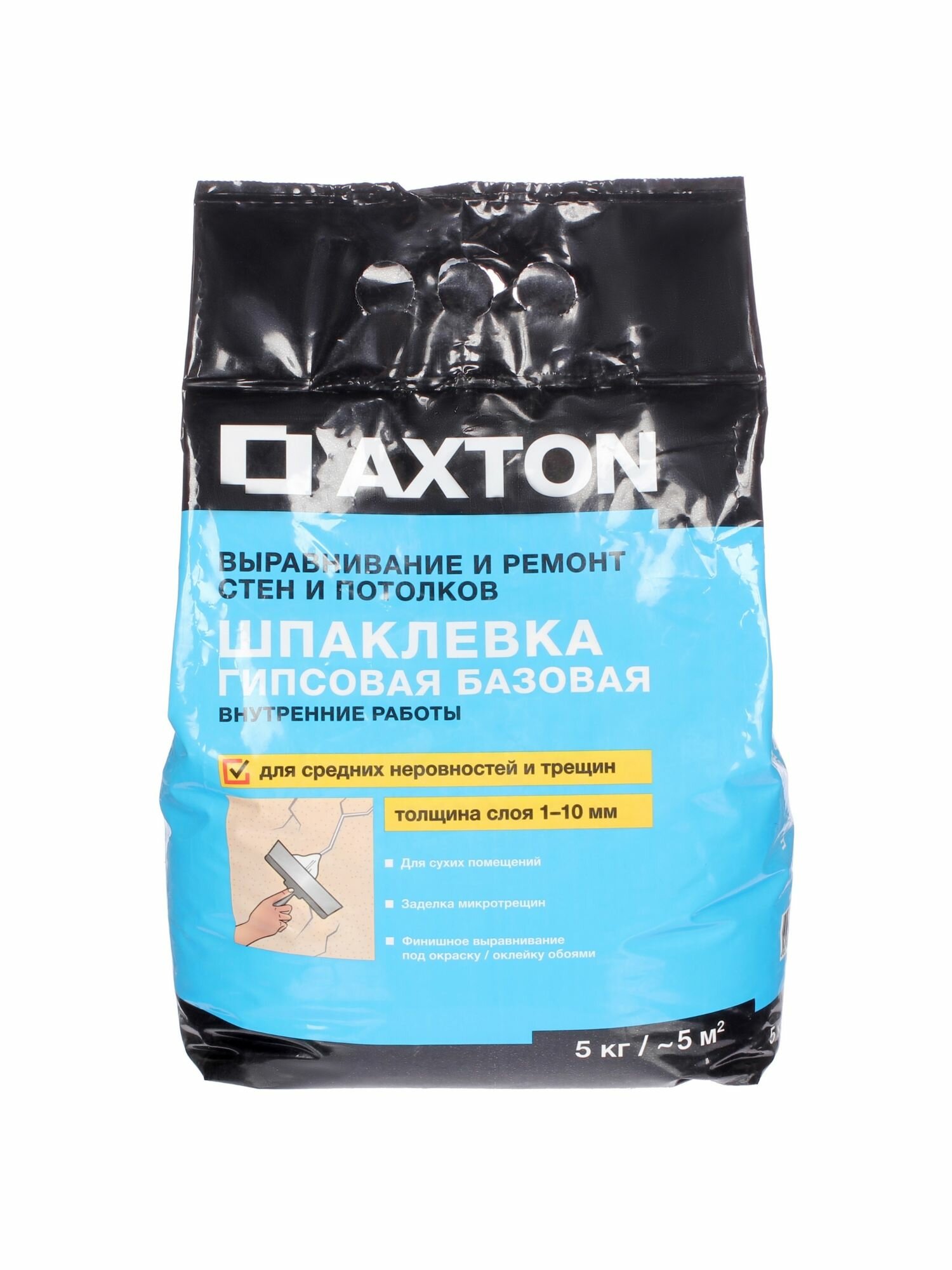 Шпаклёвка гипсовая базовая Axton 5 кг