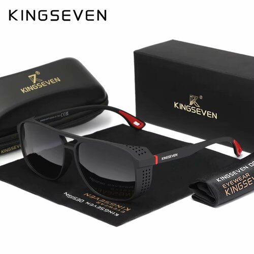 фото Солнцезащитные очки kingseven, черный/красный