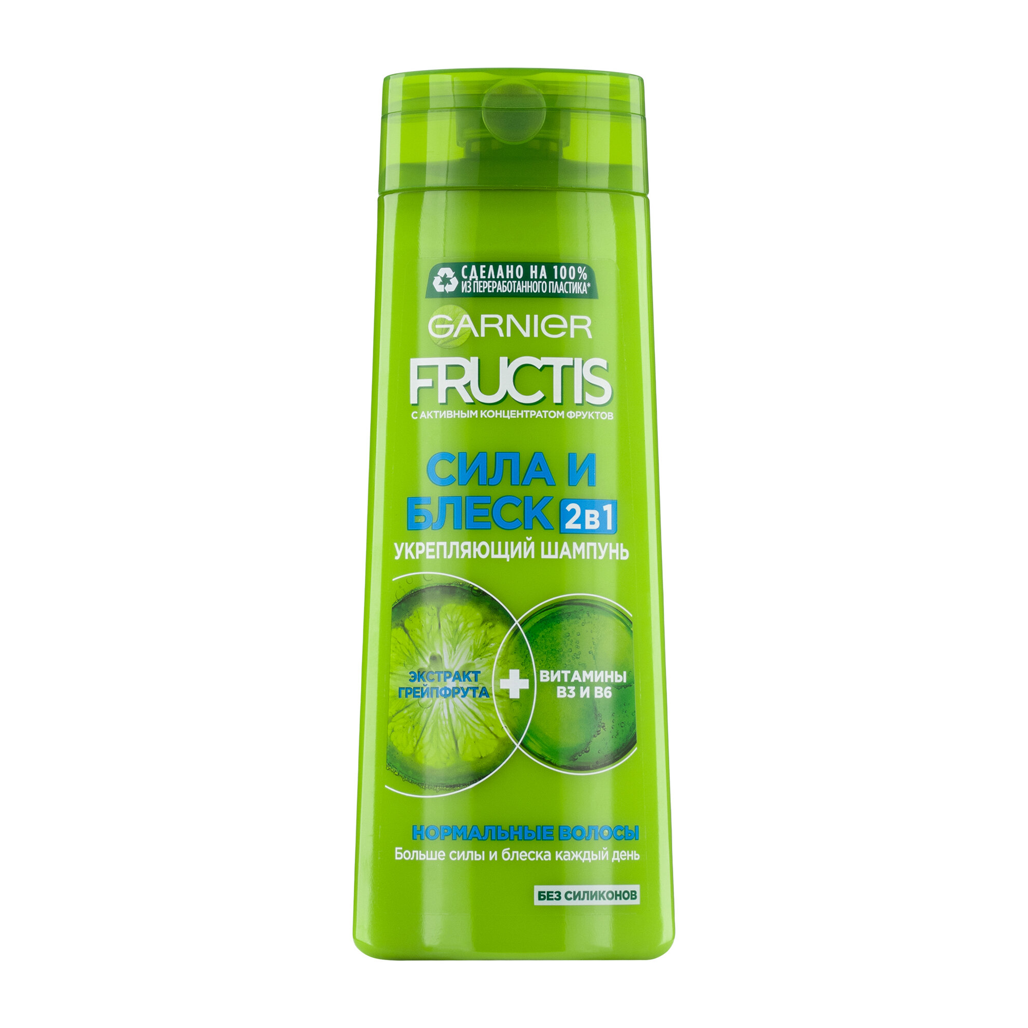 GARNIER Fructis Шампунь 2в1 для нормальных волос 400мл — фото 1