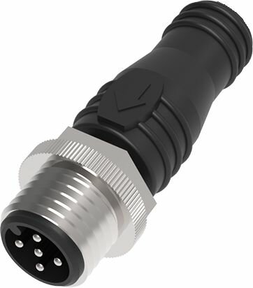 Разъем папа M12 (m12) 5 pin QE12-W5F прямой аналог Lanbao 1 шт. — фото 1