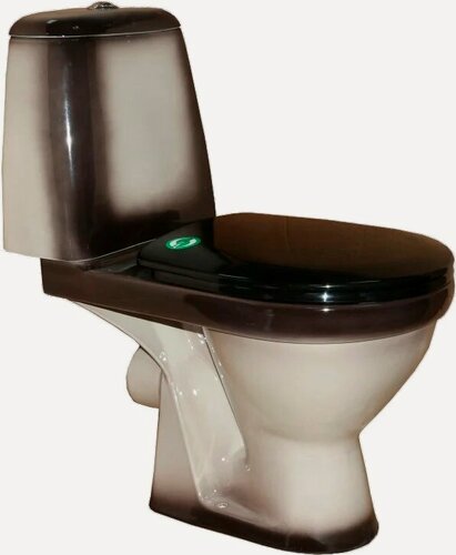 Изображение товара Унитаз-компакт напольный Rosa Премьер 4620008191188 фарфоровый, черный, глянцевый, овальный, с нижним подводом, сиденье для унитаза в комплекте