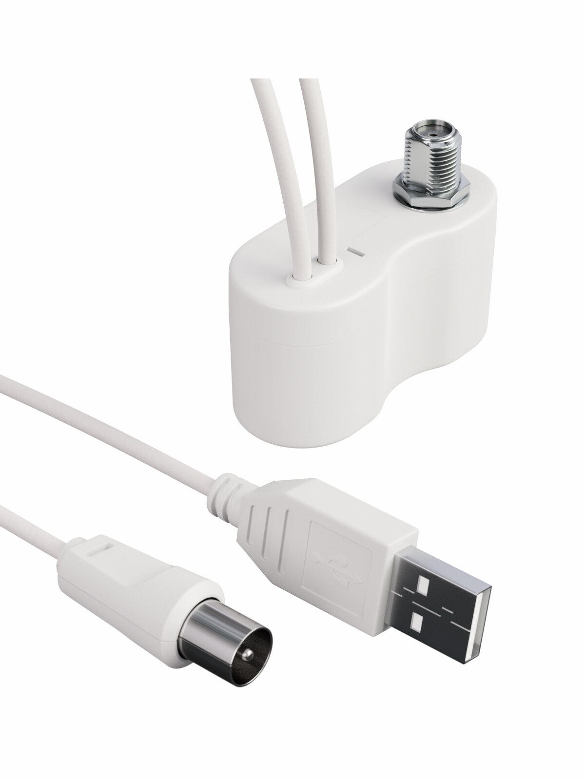 Инжектор питания РЭМО "BAS-8002", для активных ТВ антенн, белый — фото 1