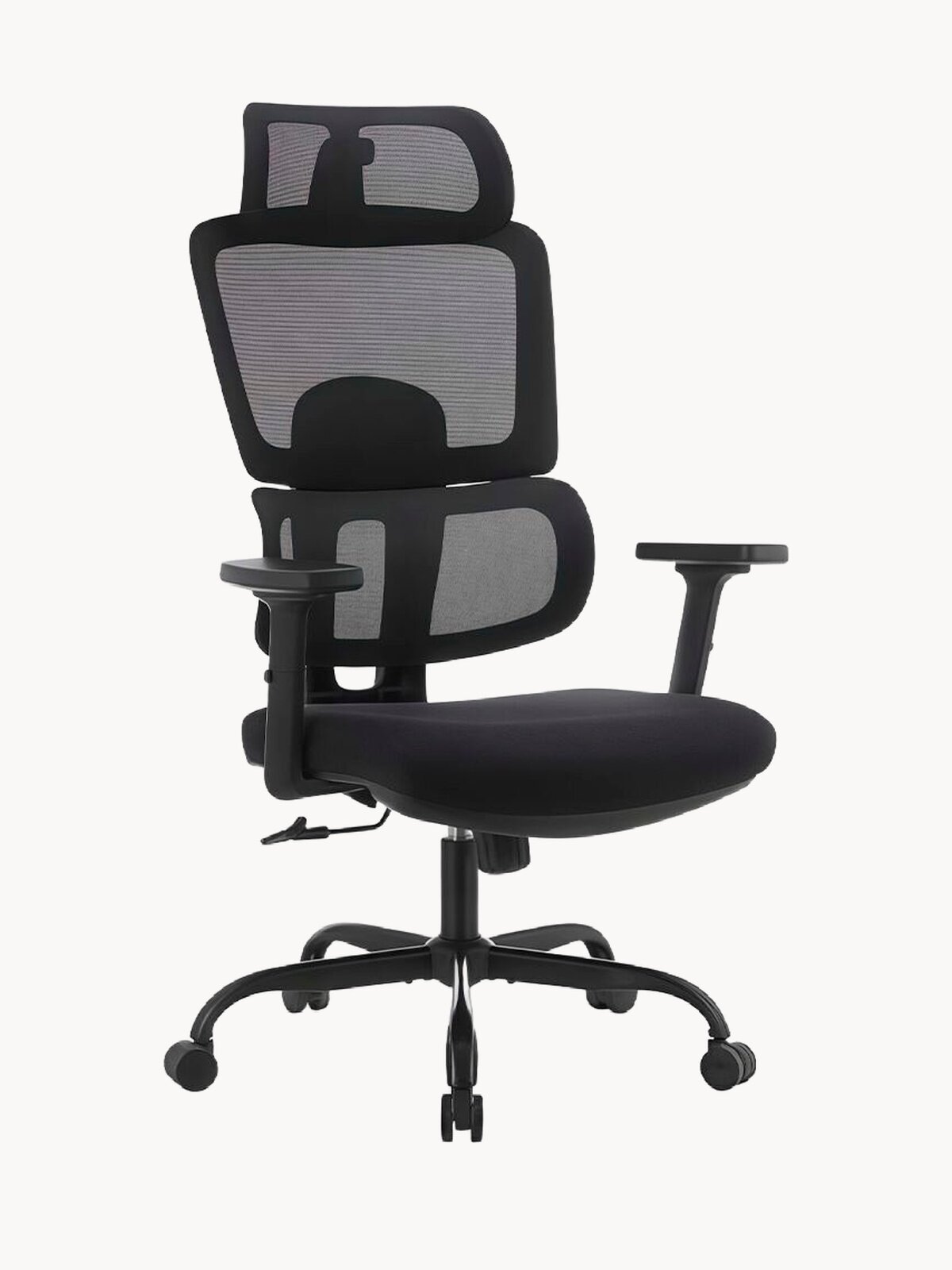 Компьютерное кресло myroo Office Grace MC094A-BB, black, Сетка, каркас из пластика, для офиса, с подлокотниками/с подголовником