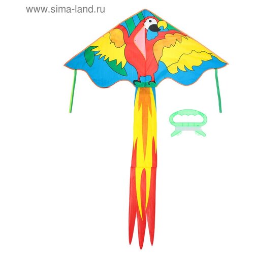 воздушный змей попугай ара с леской летающая игрушка размер 1 3 1 2 м Воздушный змей «Попугай», с леской