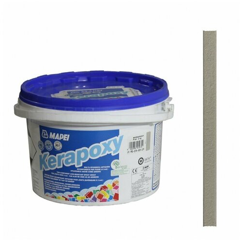 Затирка Mapei Kerapoxy, 2 кг, 2 л, 112 grigio medio