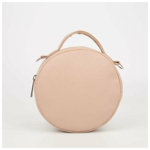 фото Кросс-боди, отдел на молнии, длинный ремень, цвет пудра miss bag