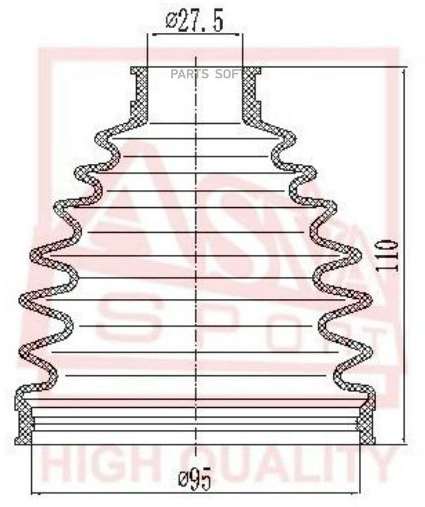 ASVA ASBTNSF пыльник ШРУС наружный (комплект без смазки)
