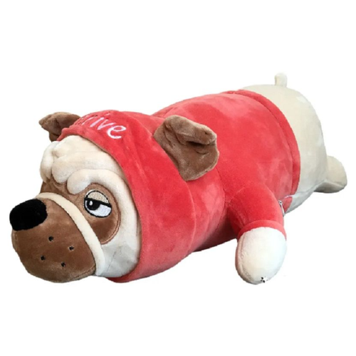 Мягкая игрушка-подушка собака Мопс, 50см , Красный мягкая игрушка подушка собака мопс 50см розовый