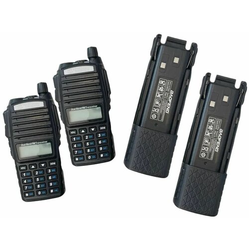 Комплект раций 2шт Baofeng UV-82 8W 3 режима мощности с увеличенным аккумулятором 3800mAh 718900₽