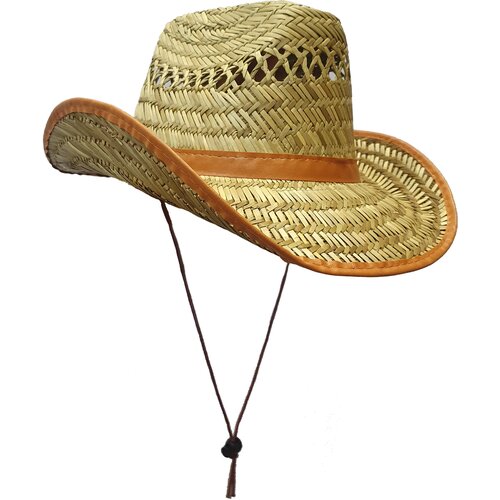 Шляпа летняя соломенная ковбойская, размер 58-60