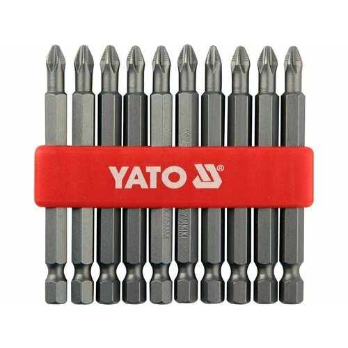 Набор бит PH2 1/4 YATO 75 мм; 10 шт. арт. YT-0480 набор бит yato ph2 1 4 10 предметов yt 0478