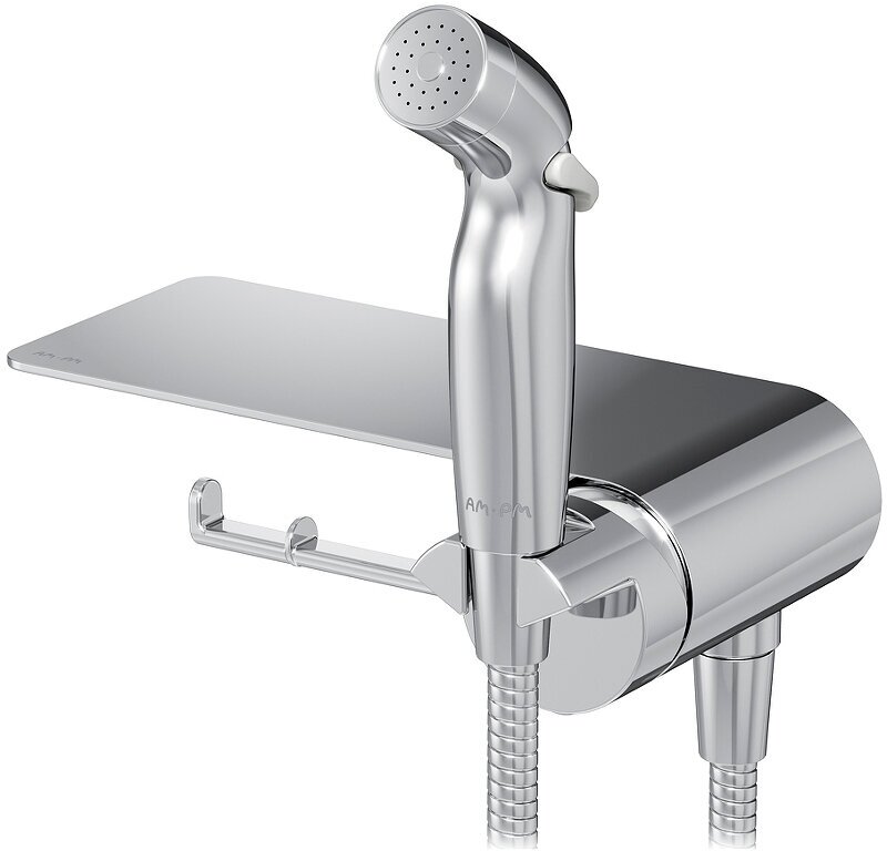 фото Гигиенический набор AM.PM Func F0H8F900 со смесителем для душа и полкой