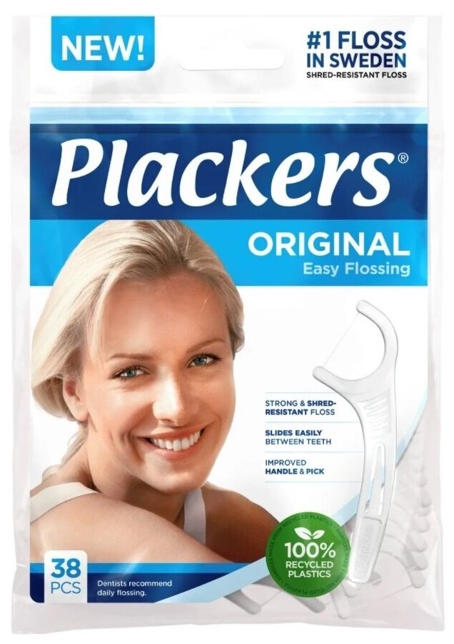 Флоссеры Plackers Original, 38 шт