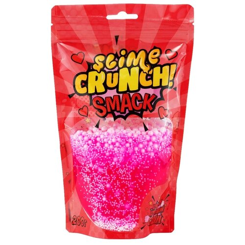 Crunch-slime SMACK с ароматом земляники, 200 г