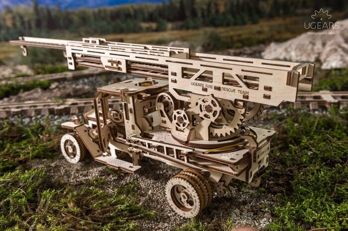 70022 3D-пазл механический - Пожарная лестница UGEARS - фото №20