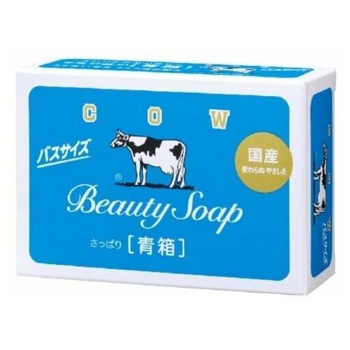 Cow Молочное освежающее туалетное мыло с прохладным ароматом жасмина Beauty soap 130 г cow brand blue beauty soap молочное туалетное мыло с ароматом жасмина 85гр