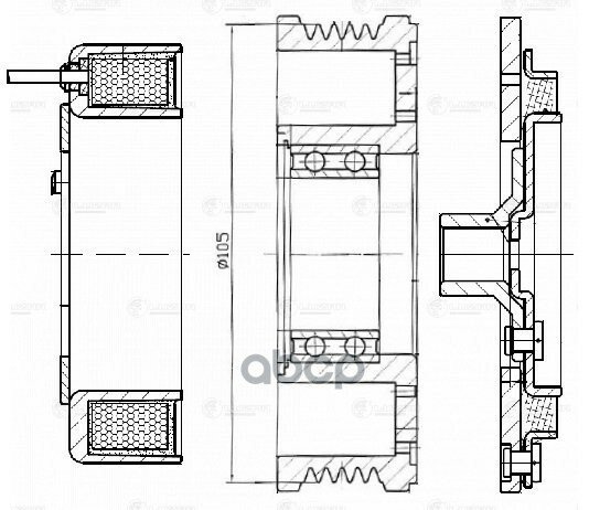 Муфта Электромагнитная Компрес. Конд. Opel Astra H 04- 1.6I/1/8I LUZAR арт. LMAC2101