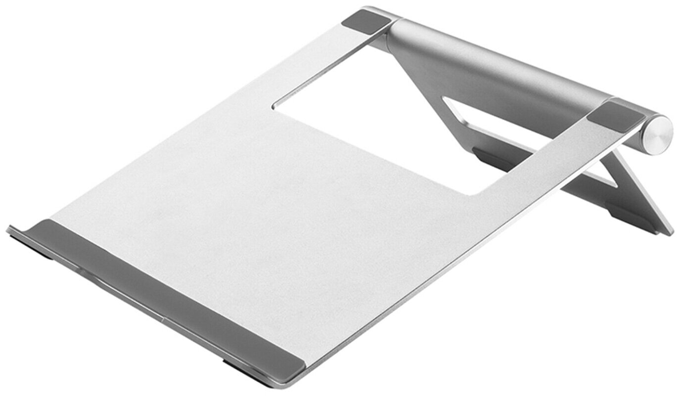 ONKRON настольная складная подставка (держатель) для ноутбука и планшета 10"-15,8" алюминиевая, DN-01, серебристая
