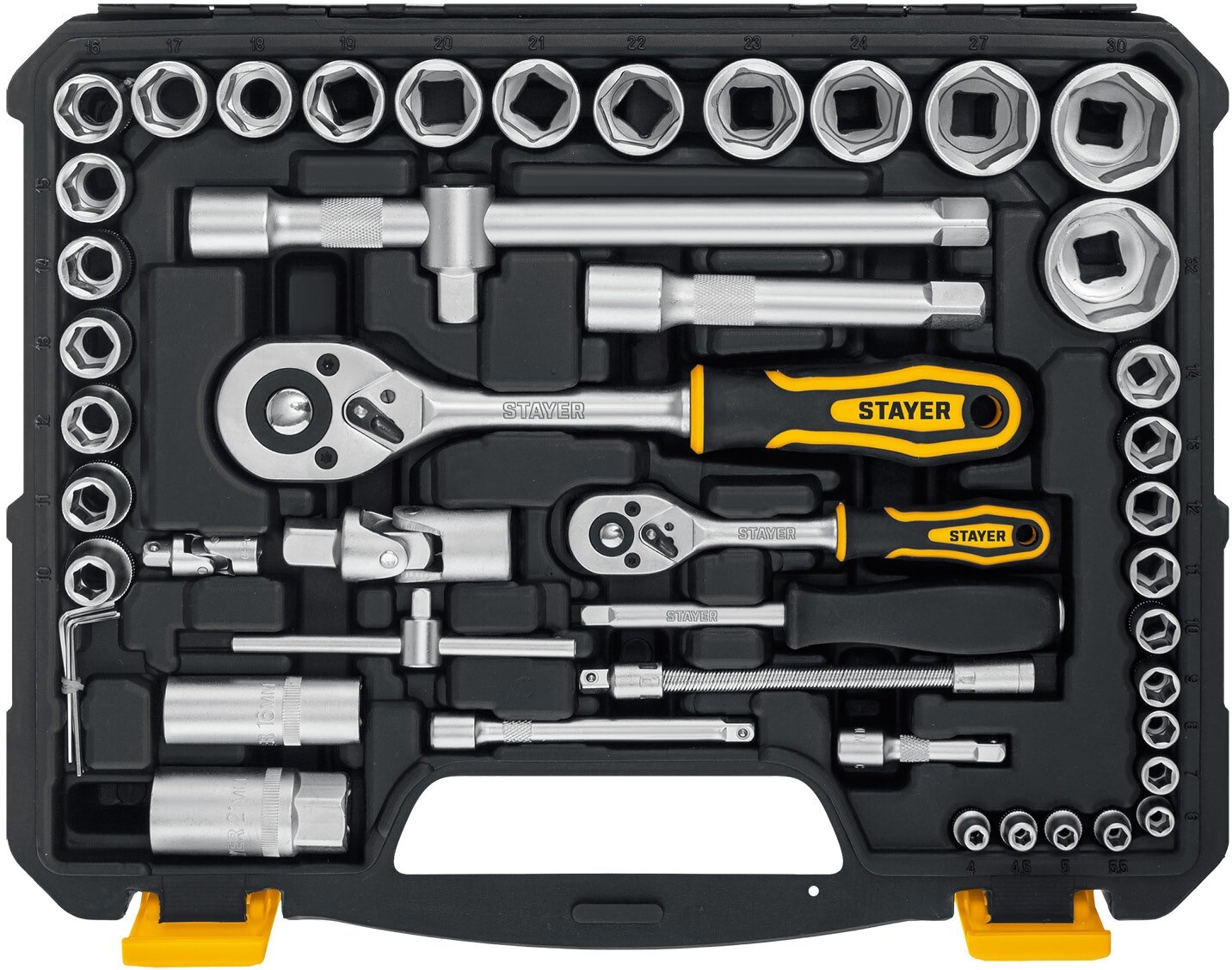 STAYER AUTO 94, 94 предм, (1/2″+1/4″), универсальный набор инструмента, Professional (27760-H94)