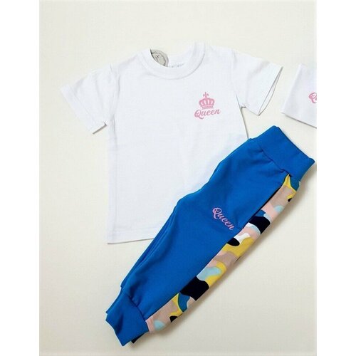 фото Комплект одежды , футболка и брюки, повседневный стиль, размер 134, мультиколор dоня_shка