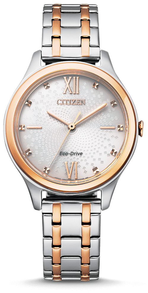 Наручные часы CITIZEN Eco-Drive, золотой, серый