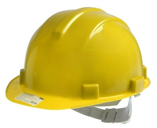 Каска защитная тундра, для строительно-монтажных работ, с пластиковым оголовьем, желтая