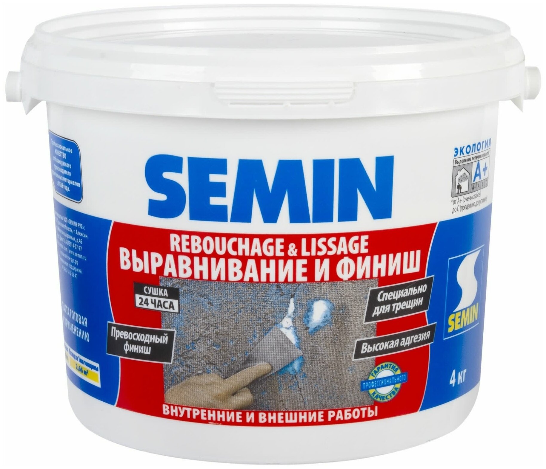 SEMIN Финишпаста полимерная Semin Rebouchage & Lissage 4 кг