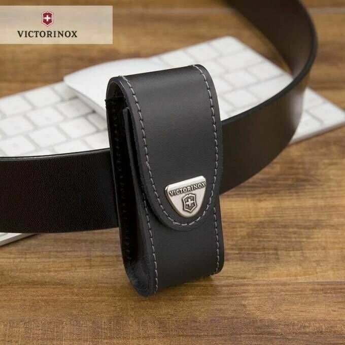 Чехол из нат.кожи Victorinox Leather Belt Pouch (4.0520.3) черный с застежкой на липучке без упаковк - фото №15