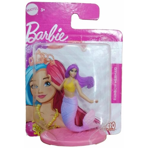 Фигурка Барби/Barbie Русалка с фиолетовыми волосами, 5,5 см, GNM52/GRH45