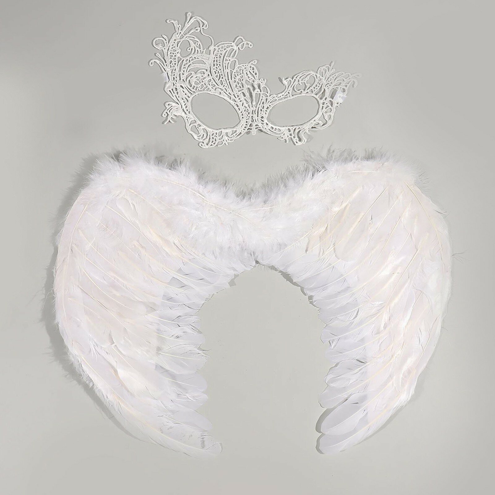 Карнавальный костюм "Ангел", крылья, маска