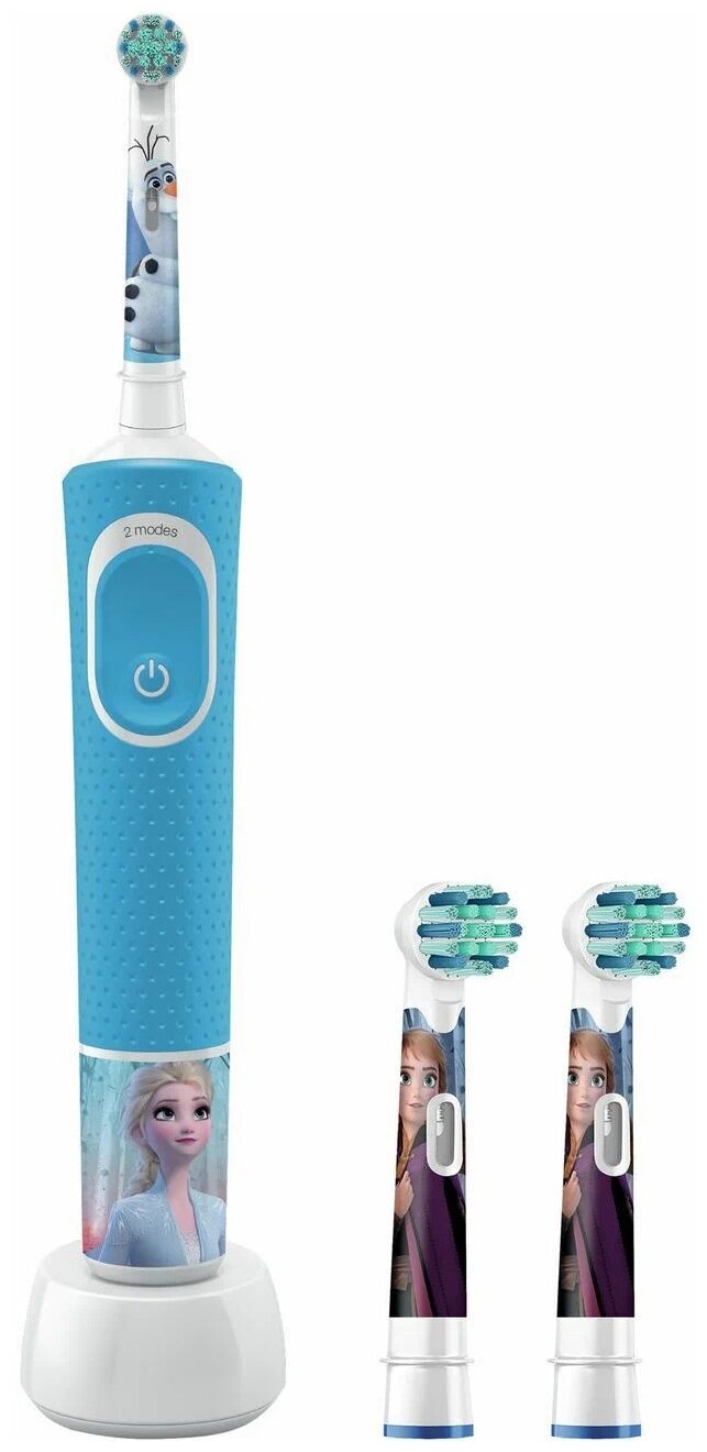 Электрическая зубная щетка Oral-B Vitality D100.423.2K Frozen 2, голубой - фотография № 1