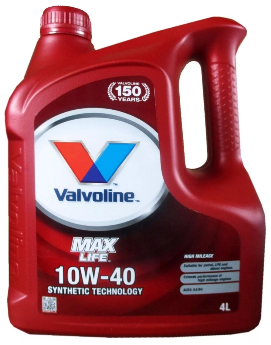 Масло Valvoline MAXLIFE 10W40 4л