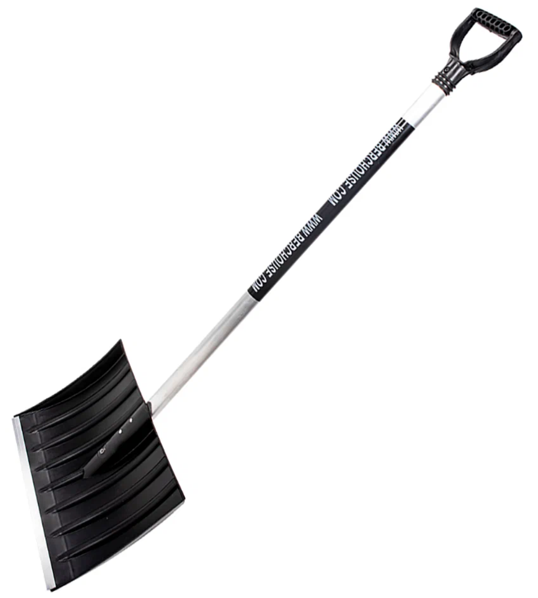 Лопата для уборки снега Berchouse №4, с алюминиевым черенком, пластик, 450 x 320 мм