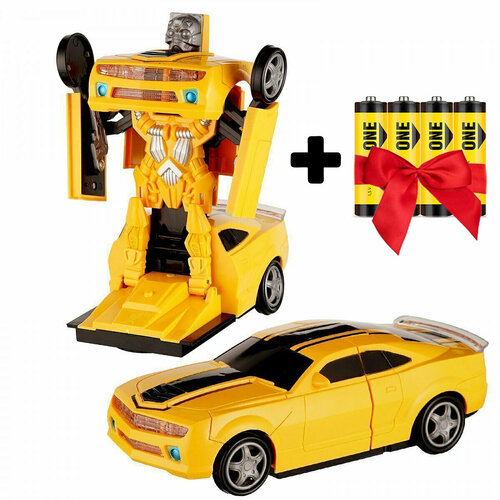 Музыкальная машинка, робот-трансформер Батарейки в комплекте