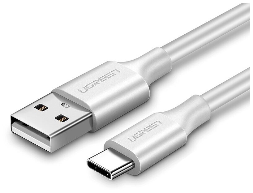 Кабель Ugreen USB A 2.0 - USB C, цвет белый, 1 м (60121)