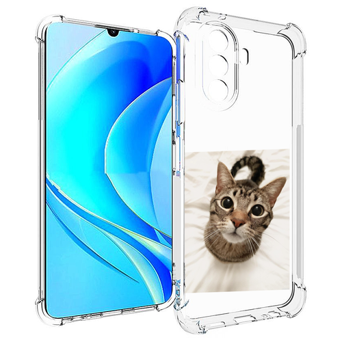 Чехол MyPads Котик для Huawei Nova Y70 / Nova Y70 Plus (MGA-LX9N) / Huawei Enjoy 50 задняя-панель-накладка-бампер чехол mypads белый котик с гранями для huawei nova y70 nova y70 plus mga lx9n huawei enjoy 50 задняя панель накладка бампер