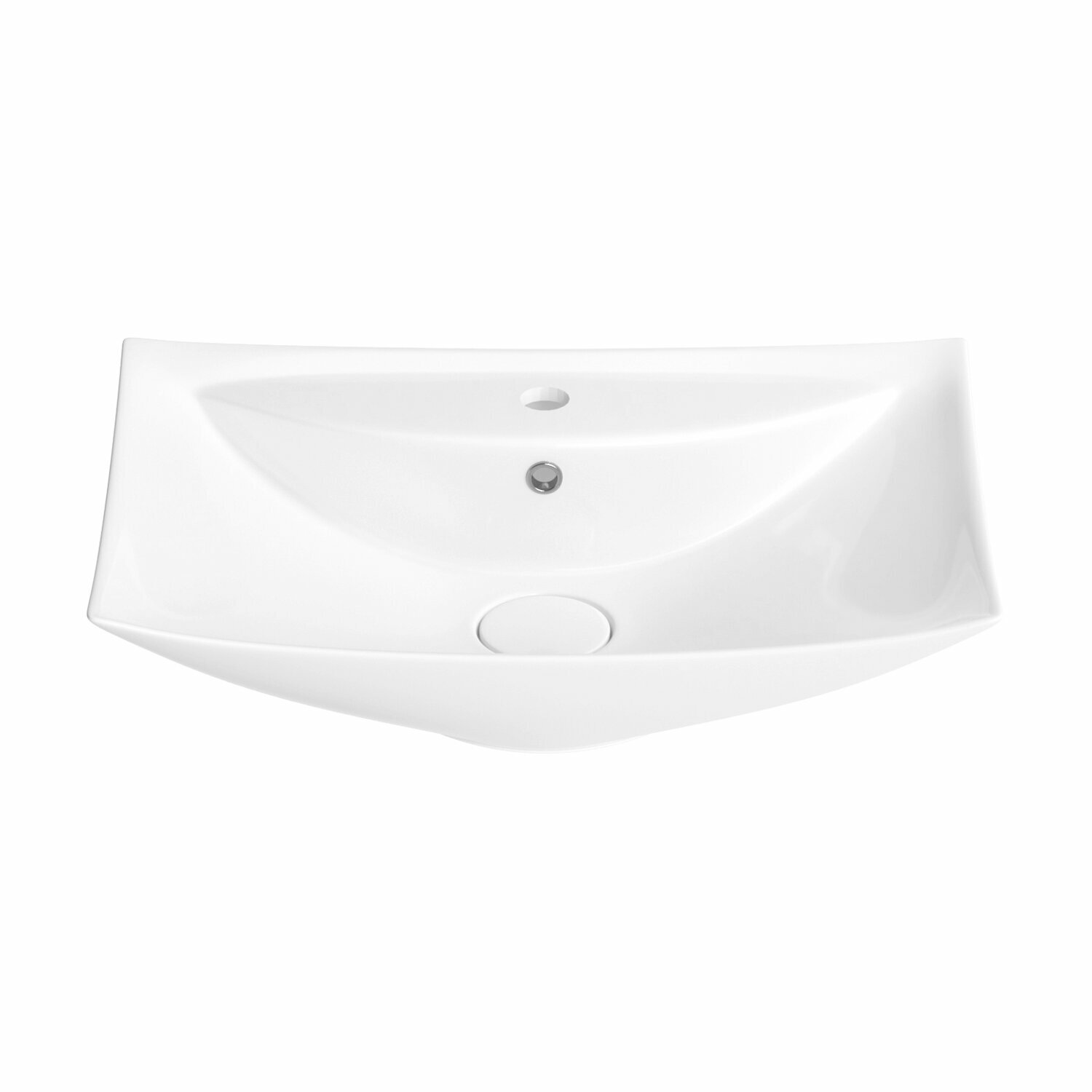 Накладная раковина для ванной комнаты Wellsee Cerulean 151001000, ширина умывальника 60 см, цвет глянцевый белый