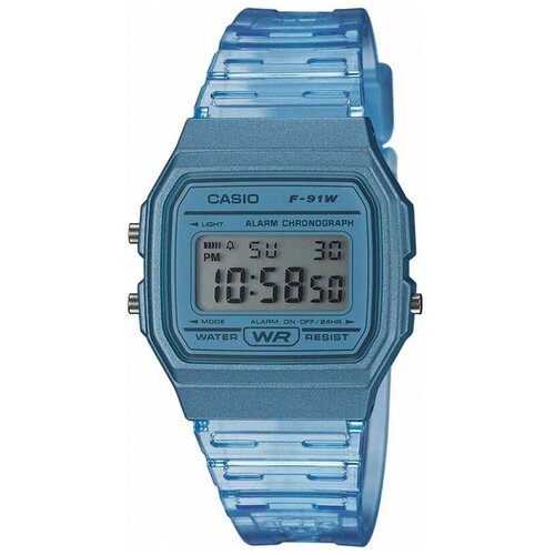 фото Наручные часы casio наручные часы casio collection f-91ws-2d, черный, голубой