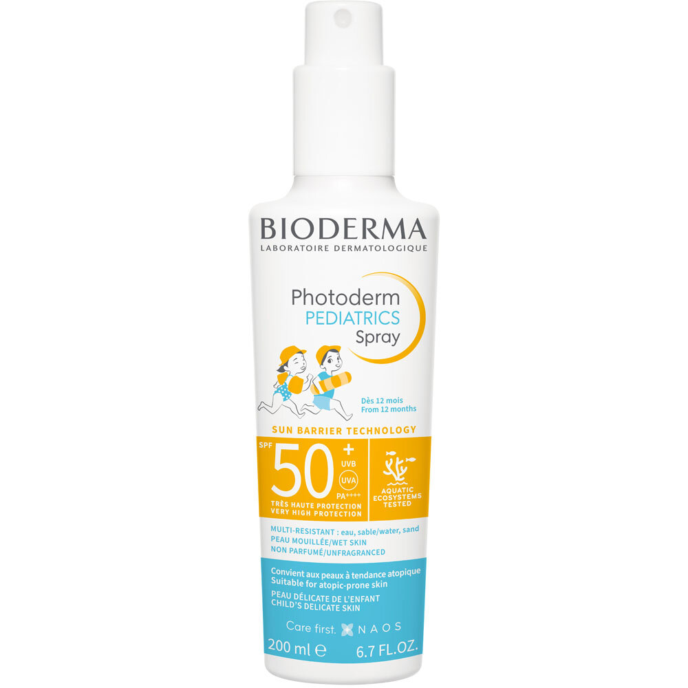 BIODERMA Солнцезащитный детский спрей Pediatrics SPF 50+, 200 мл