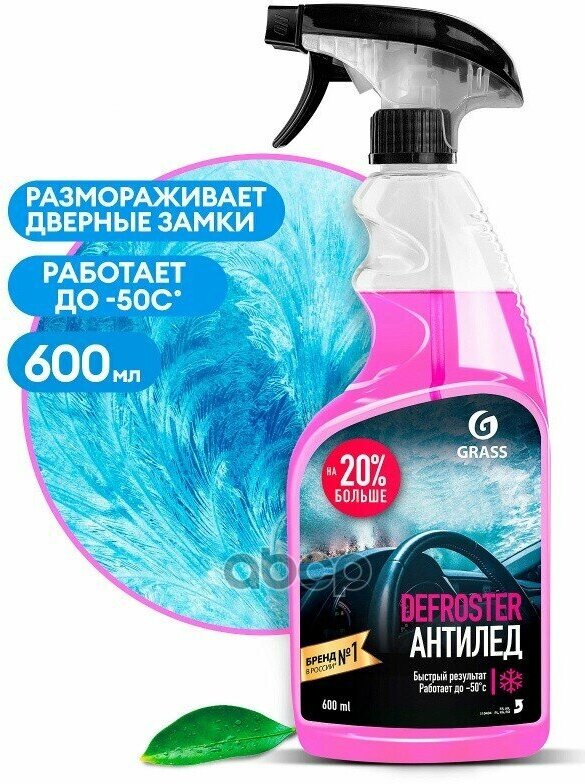 Размораживатель Стекол 600Мл - Defroster: Растворяет Лед Со Стекол Фар Зеркал И Дворников Предотвращает Образование Наледи.