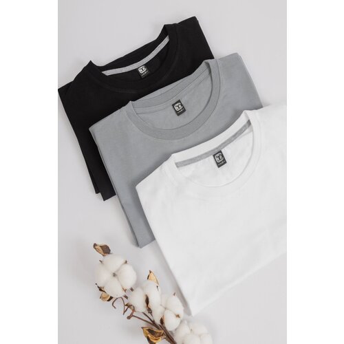 фото Футболка cotman, размер 48, белый, черный