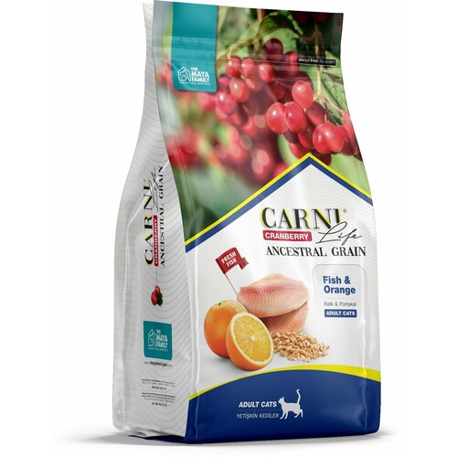 CARNI LIFE Adult рыба с апельсином и клюквой 5кг для кошек