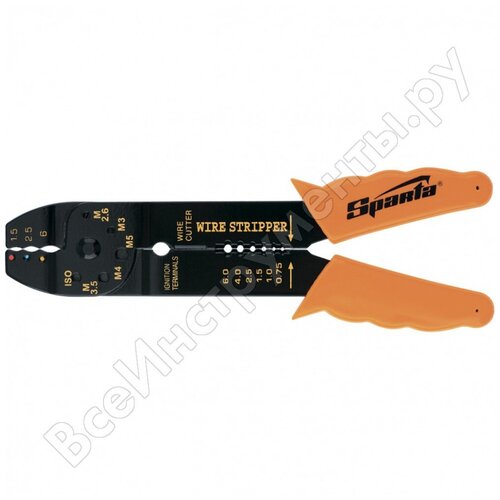 Щипцы для зачистки электропроводов и обжима контактных клемм SPARTA 177505 620₽