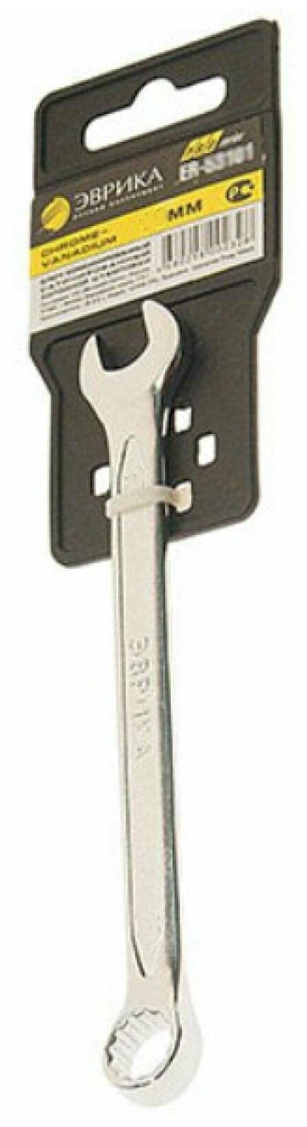 Ключ комбинированный 27мм ER-53271 (Chrome vanadium) на держателеPRO эврика