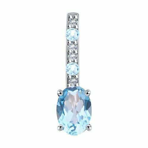 фото Подвеска из серебра с топазом и фианитом jewel cocktail