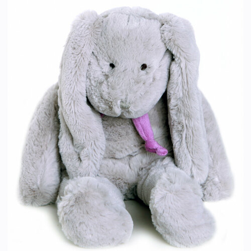 Мягкая игрушка Lapkin Заяц Серый 40 см с фиолетовым шарфом мягкая игрушка lapkin заяц 40 см белый с фиолетовым шарфом