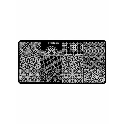 Трафарет для стемпинга металлический, 6x12см (075), IRISK professional, П557-11